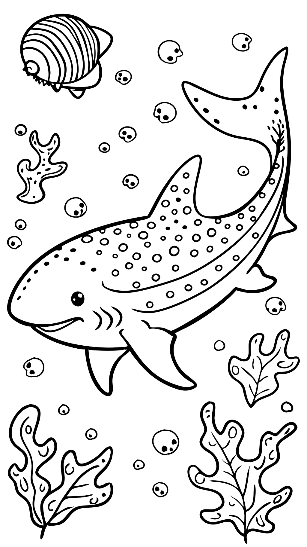 coloriage de requin baleine